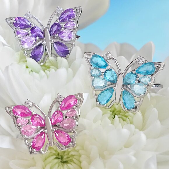 NEW DayDreamer Butterfly Ring Collection - 925 Sterling Silver Ring - Picture 3 of 5